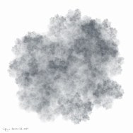 Fractal art. Cloud 7, a mathematical image in shades of grey for a fine art print, made with a 2-vertex directed graph IFS.