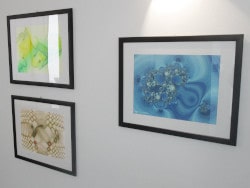 Three fine art prints of mathematical art.