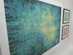 A canvas fine art print of a directed graph IFS fractal (closeup).